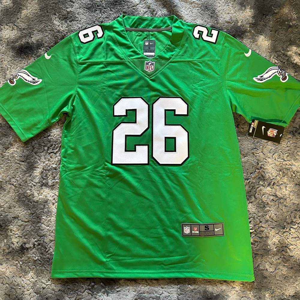 Philadelphia Eagles Saquon Barkley Kelly Green Jersey Size Small